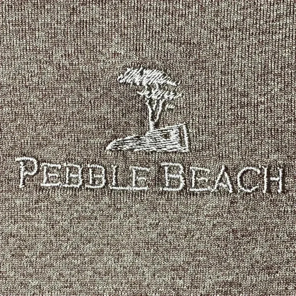 PEBBLE BEACH PERFORMANCE MENS SIZE LARGE POLO SHIRT BROWNISH COLOR - Picture 8 of 9